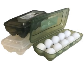 Huevera organizadora con tapa 10 huevos 